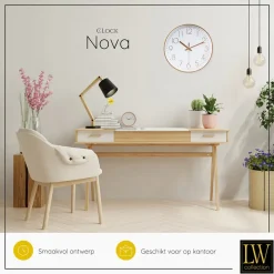 LW Collection Keukenklok Nova rosé 30cm New