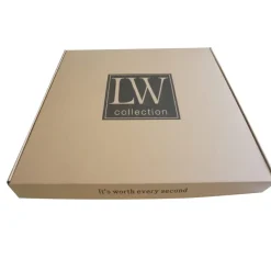 LW Collection Wandklok radar Leonore Zwart 52cm bewegende tandwielen Clearance