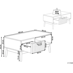 Leen Bakker LYNWOOD - Salontafel - Lichthout - MDF Discount
