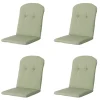 Madison - Kuipstoelkussen Hoge Rug Panama sage - Ca. 96x45 cm - Set van 4 Clearance