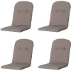 Madison - Kuipstoelkussen Hoge Rug Panama taupe - Ca. 96x45 cm - Set van 4 New
