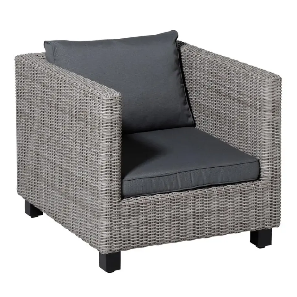 Madison - Lounge Profi-Line Zitkussen Rib grey - Ca. 73x73 cm - Set van 2 Clearance