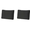 Madison - Lounge Rugkussen Rib black - Ca. 43x73 cm - Set van 2 Best