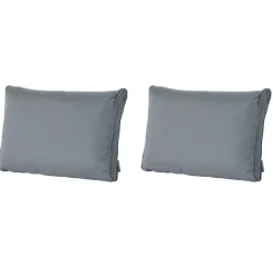 Madison - Lounge Rugkussen Rib grey - Ca. 40x60 cm - Set van 2