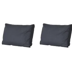 Madison - Lounge Rugkussen Basic black - Ca. 43x73 cm - Set van 2 Outlet