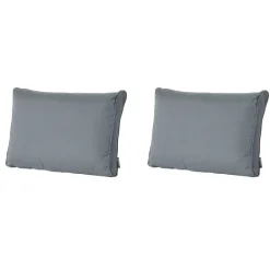 Madison - Lounge Rugkussen Rib grey - Ca. 43x73 cm - Set van 2 Clearance