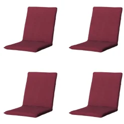 Madison - Stapelstoelkussen Panama bordeaux - Ca. 97x49 cm - Set van 4 New