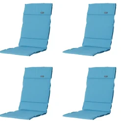 Madison - Tuinkussen Fiber Deluxe Panama aqua - Ca. 125x50 cm - Set van 4 Online