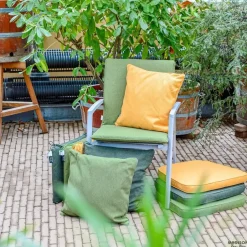 Madison - Tuinkussen Green canvas eco+ - Ca. 120x50 cm - Set van 4 Best