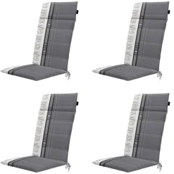 Madison - Tuinkussen garden grey - Ca. 120x50 cm - Set van 4 Best