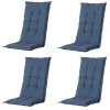 Madison - Tuinkussen Panama safier blue - Ca. 123x50 cm - Set van 4 Outlet