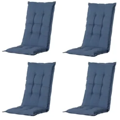 Madison - Tuinkussen Panama safier blue - Ca. 123x50 cm - Set van 4 Outlet
