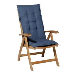 Madison - Tuinkussen Panama safier blue - Ca. 123x50 cm - Set van 4 Outlet