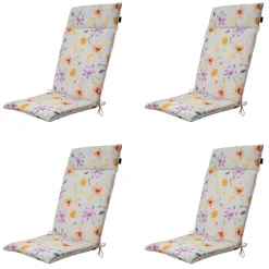 Madison - Tuinstoelkussen Hoge Rug Florina purple - Ca. 120x50 cm - Set van 4 Online