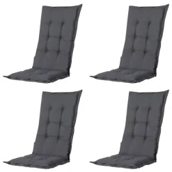 Madison - Tuinstoelkussen Hoge Rug Panama grey - Ca. 123x50 cm - Set van 4 New
