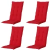 Madison - Tuinstoelkussen Lage Rug Panama red - Ca. 105x50 cm - Set van 4