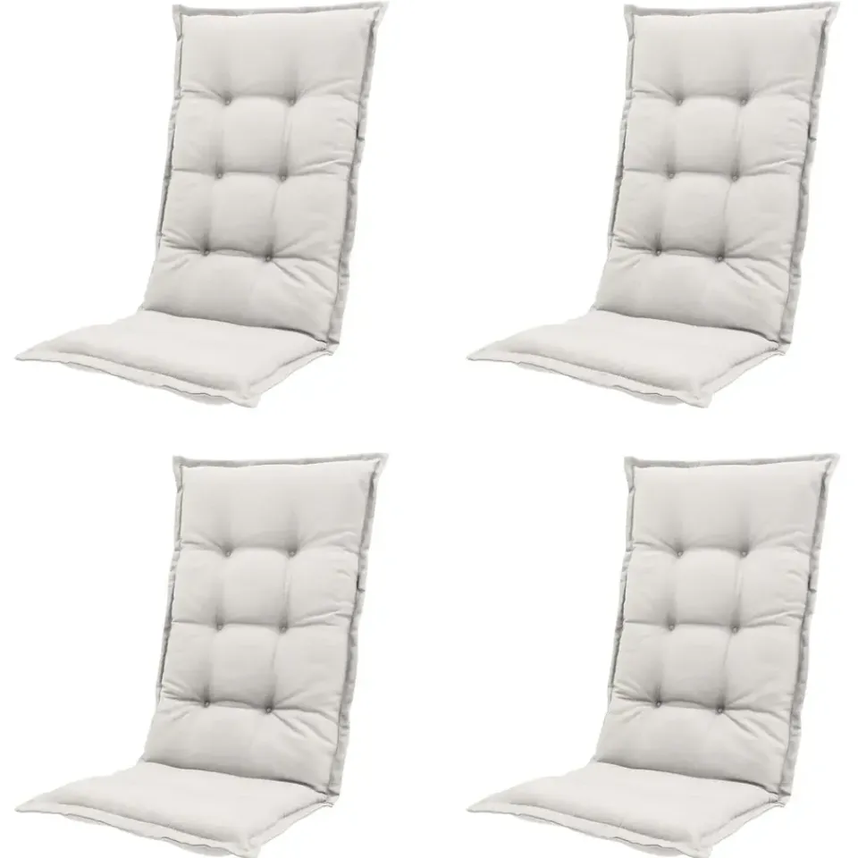 Madison - Tuinstoelkussen Hoge Rug Napels sand - Ca. 123x50 cm - Set van 4 Hot
