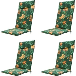 Madison - Tuinstoelkussen Hoge Rug Lua green - Ca. 120x50 cm - Set van 4 Clearance