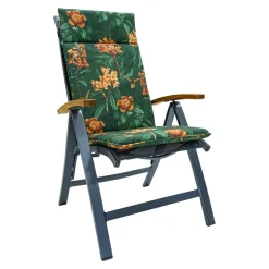 Madison - Tuinstoelkussen Hoge Rug Lua green - Ca. 120x50 cm - Set van 4 Clearance