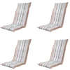 Madison - Tuinstoelkussen Hoge Rug Righe salmone - Ca. 123x50 cm - Set van 4 Hot