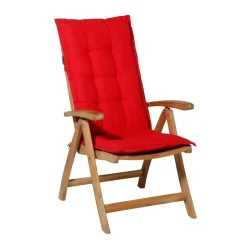 Madison - Tuinstoelkussen Hoge Rug Panama red - Ca. 123x50 cm - Set van 4 New
