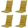 Madison - Tuinstoelkussen Hoge Rug Panama mustard - Ca. 123x50 cm - Set van 4 Hot