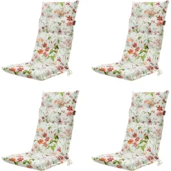 Madison - Tuinstoelkussen Hoge Rug Milly natural - Ca. 123x50 cm - Set van 4 Sale