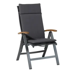 Madison - Tuinstoelkussen Hoge Rug Panama grey - Ca. 120x50 cm - Set van 4 Outlet