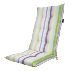 Madison - Tuinstoelkussen Hoge Rug Righe purple - Ca. 123x50 cm - Set van 4 Outlet