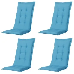 Madison - Tuinstoelkussen Lage Rug Panama aqua - Ca. 105x50 cm - Set van 4 New