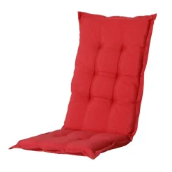 Madison - Tuinstoelkussen Hoge Rug Panama brick red - Ca. 123x50 cm - Set van 4 Outlet