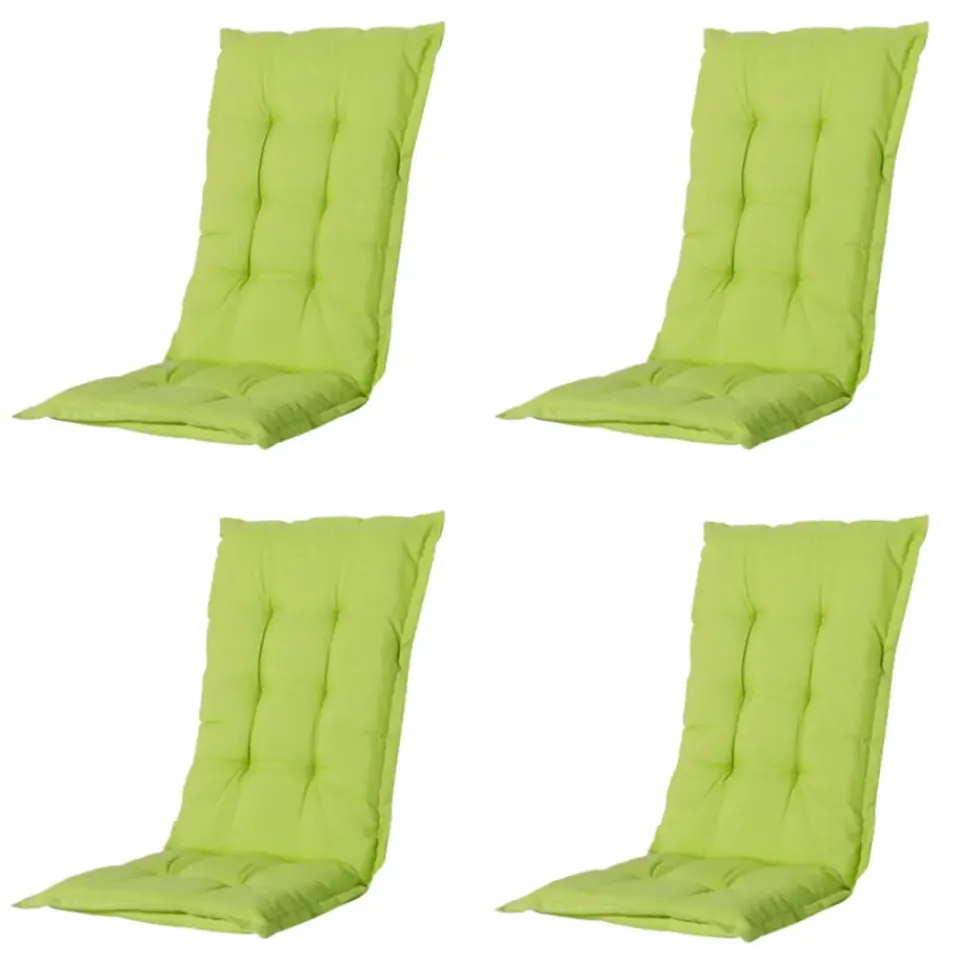 Madison - Tuinstoelkussen Hoge Rug Panama lime - Ca. 123x50 cm - Set van 4