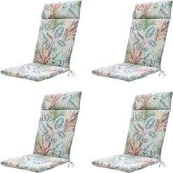 Madison - Tuinstoelkussen Hoge Rug Cala natural - Ca. 120x50 cm - Set van 4 Best