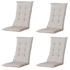 Madison - Tuinstoelkussen Lage Rug Panama linnen - Ca. 105x50 cm - Set van 4 New