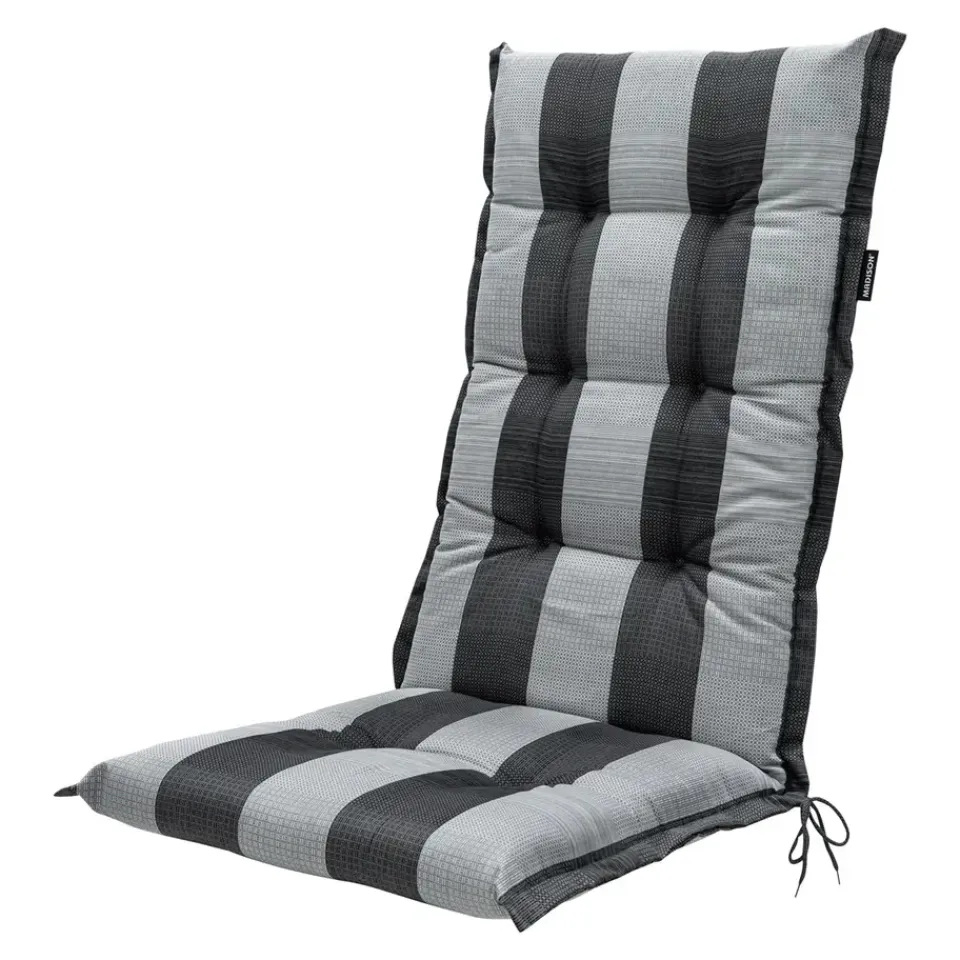 Madison - Tuinstoelkussen Hoge Rug Alice grey - Ca. 123x50 cm - Set van 4 Outlet