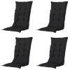 Madison - Tuinstoelkussen Hoge Rug Panama black - Ca. 123x50 cm - Set van 4 Best