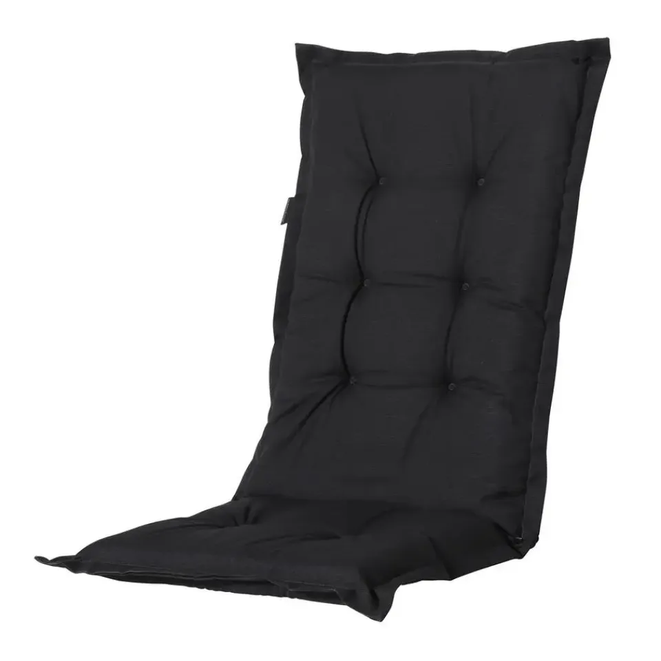 Madison - Tuinstoelkussen Hoge Rug Panama black - Ca. 123x50 cm - Set van 4 Best