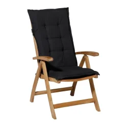 Madison - Tuinstoelkussen Hoge Rug Panama black - Ca. 123x50 cm - Set van 4 Best