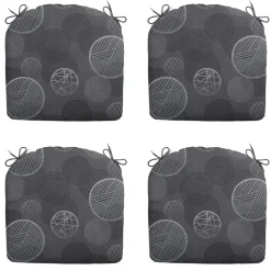 Madison - Zitkussen Circle grey - Ca. 46x48 cm - Set van 4 New