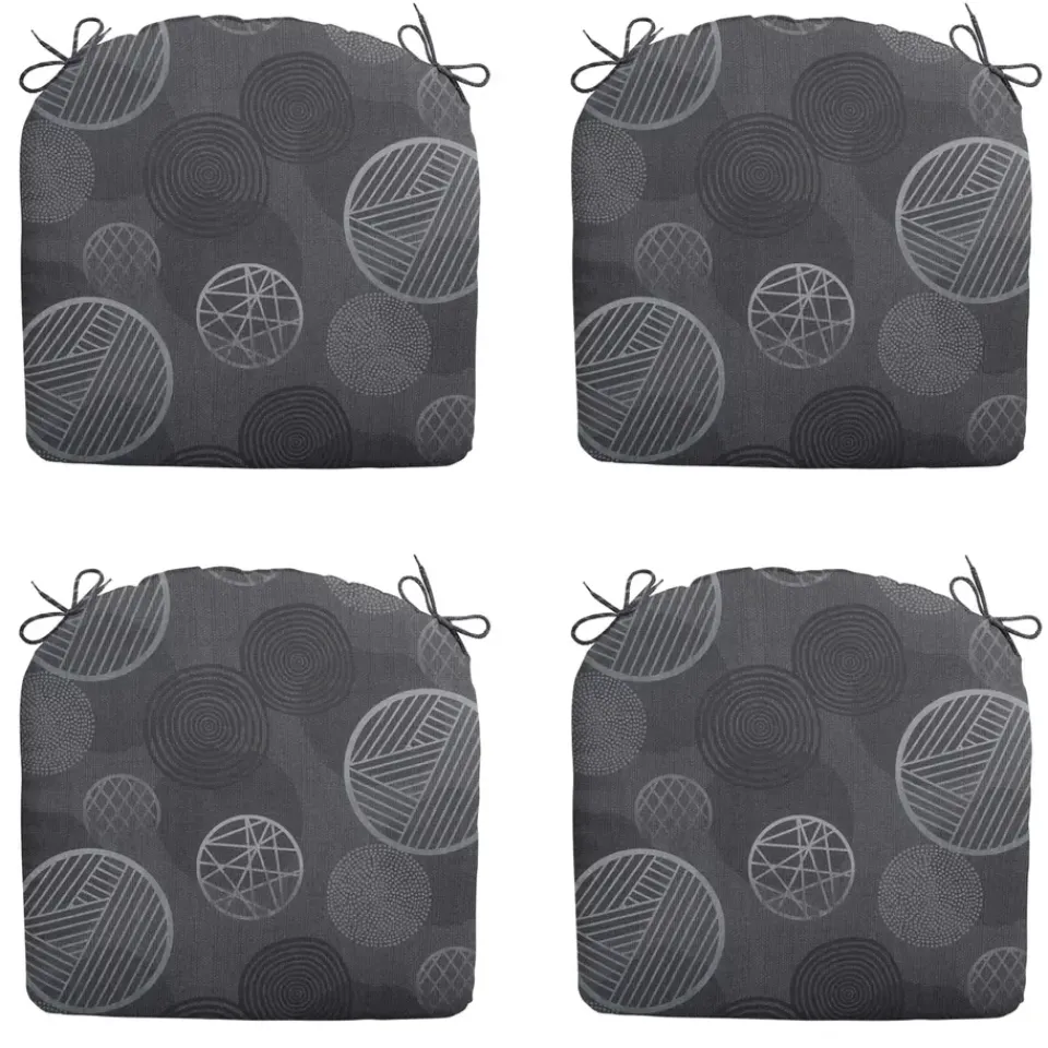 Madison - Zitkussen Circle grey - Ca. 46x48 cm - Set van 4 New