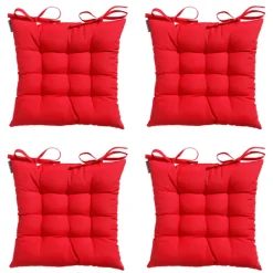 Madison - Zitkussen Toscane Panama red - Ca. 46x46 cm - Set van 4 Best