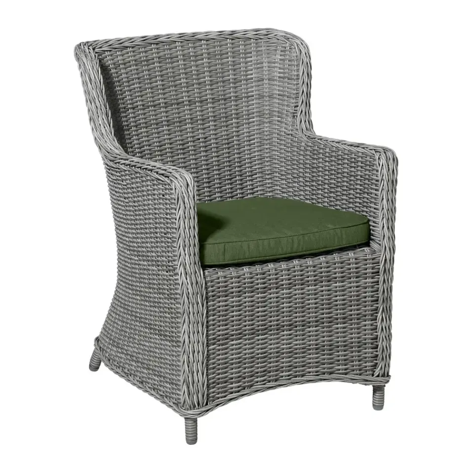 Madison - Zitkussen Wicker Panama green - Ca. 48x48 cm - Set van 4 Discount