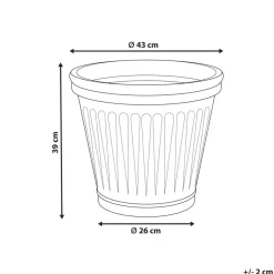 Leen Bakker MAIZE - Bloempot - Blauw - 43 cm - Steenmengsel