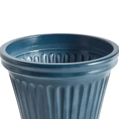 Leen Bakker MAIZE - Bloempot - Blauw - 43 cm - Steenmengsel