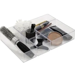 Merkloos Make-up organizer - 6-vaks - transparant acryl - 30 x 22,5 x 5 cm Hot