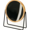 5five Make-up spiegel - 3x zoom - bamboe/hout - 17 x 20 cm - bruin/zwart Online