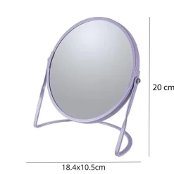 Spirella Make-up spiegel Cannes - 5x zoom - metaal - 18 x 20 cm - lila paars Clearance