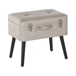 Beliani MALLARD - Hocker - Beige - Kunstleer Online