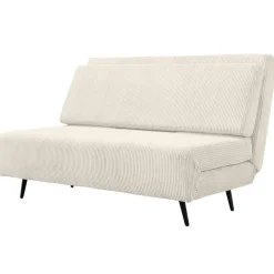 Dorel Home Mallory - Slaapbank 140 cm in crèmekleurige stof Outlet