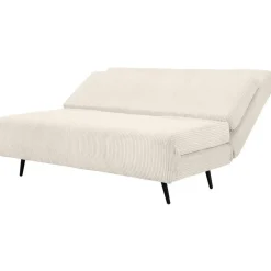 Dorel Home Mallory - Slaapbank 140 cm in crèmekleurige stof Outlet